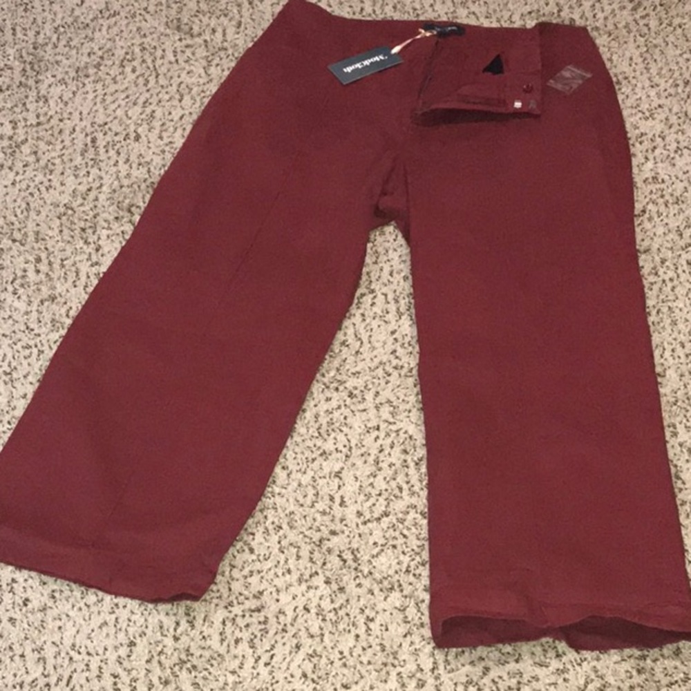 ModCloth Burgundy Wide-Leg Pants